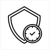 Long term protection Icon. Symbol isolated white background. illustration. color editable. vector