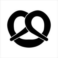 pretzel Icon, Symbol isolated white background. illustration. color editable. vector