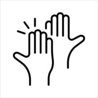 High five Icon.Symbol isolated white background. illustration. color editable. vector