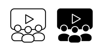 viewers Icon set, Symbol isolated white background. illustration. color editable. vector