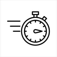 quick time Icon. Symbol isolated white background. illustration. color editable. vector