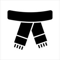 Scarf Icon. Symbol isolated white background. illustration. color editable. vector