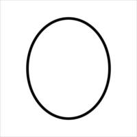 oval shape Icon. Symbol isolated white background. illustration. color editable. vector