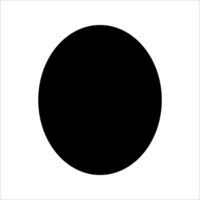 oval shape Icon.Symbol isolated white background. illustration. color editable. vector