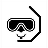 swimming goggles Icon. Symbol isolated white background. illustration. color editable. vector