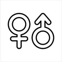 Gender Icon. Symbol isolated white background. illustration. color editable. vector