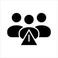 Account warning error Icon. Symbol isolated white background. illustration. color editable. vector