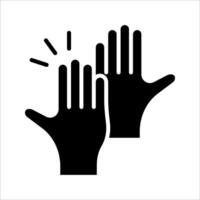 High five Icon. Symbol isolated white background. illustration. color editable. vector