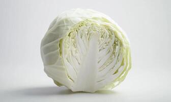 a white cabbage is shown on a white background photo