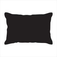 Black Silhouette of a Rectangular Pillow vector