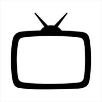 A television black silhouette vector