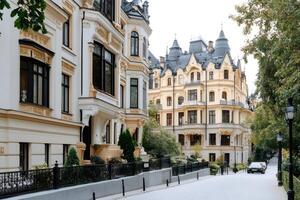 Exploring the enchanting streets of Kyiv, discovering architectural gems and historical charm photo