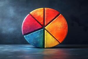 Vibrant Circular Infographic Design with Colorful Segments for Data Visualization photo