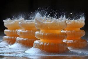 Dynamic Water Bubble Surges in Motion Perfect for Science and Nature Themes photo