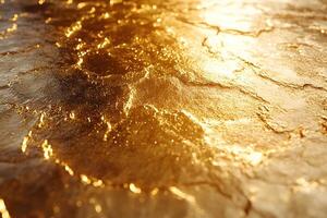 Abstract Golden Texture with Cracked Surface for Luxury Design and Background Concepts photo