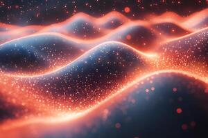 Abstract Glowing Waveforms Futuristic Energy Flow for Digital Design and Backgrounds photo