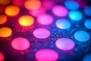 Vibrant Abstract with Colorful Bokeh for Creative Design photo