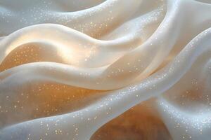 Elegant Abstract Wave Pattern with Sparkling Golden Light for Luxurious Design photo