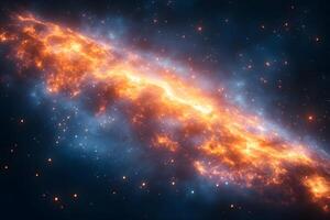 Cosmic Firestorm Vibrant Stellar Nebula in Deep Space for Sci-Fi Design photo