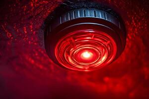 Emergency Red Alert Light - Security and Safety Concept for Industrial Settings photo