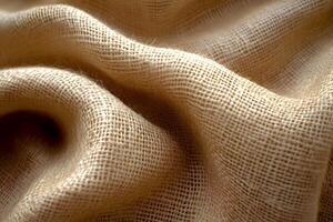 Textured Burlap Fabric in Natural Light for Rustic Design and Craft Projects photo