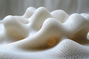 Abstract Organic Texture with Soft Wave Patterns and Perforated Surface photo