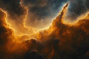 Celestial Landscape of a Nebula in Deep Space for Science and Exploration photo