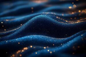 Sparkling Abstract Waves with Glitter Effects for Elegant Design and Decor photo