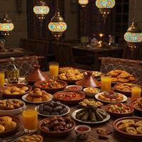 A table full of food photo