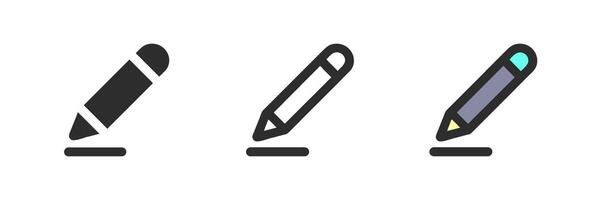 Edit icon set. edit document icon. edit text icon. pencil. sign up vector