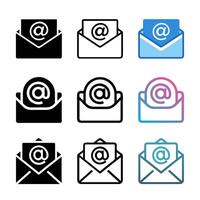 Mail icon set. email icon . E-mail icon. Envelope illustration vector