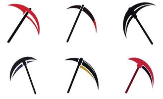 Scythe Logo Icon Designs vector