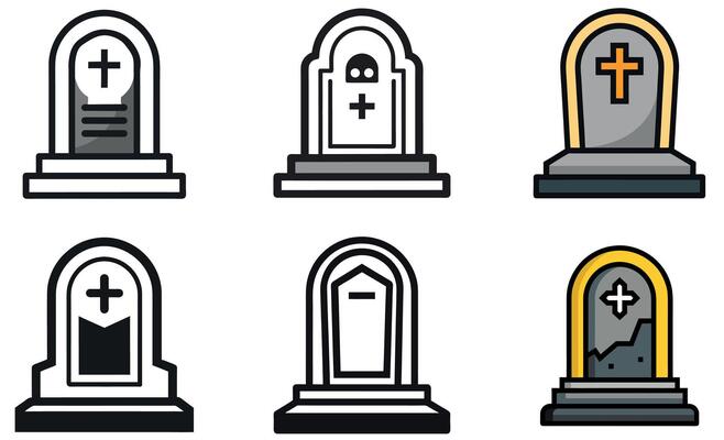 Collection of Tombstone Logos and Icon