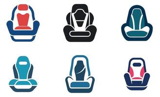Car Seat Icon Set design vector