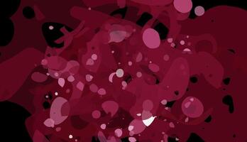Abstract splatter pattern with deep red and pink tones on a black background. Irregular shapes and sizes scattered randomly. Fluid and organic appearance. Dark and moody aesthetic. vector