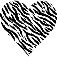 Heart shape zebra print. Zebra stripes. Zebra seamless pattern png