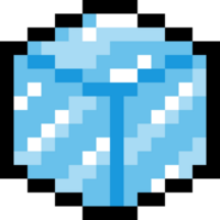 Ice cube pixel art. 8 bit ice cube png