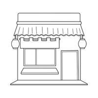 Isolated object of shop and building logo. Set of shop and market stock symbol for web vector