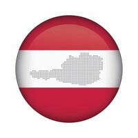 round icon with national flag of Austria and flag on white background vector