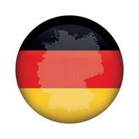 round icon with national flag of Germany and flag on white background vector