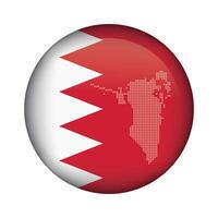 round icon with national flag of Bahrain and flag on white background vector