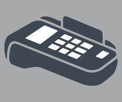 gray icon sign of contactless payment terminal on white background vector