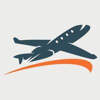 blue airplane icon on white background vector