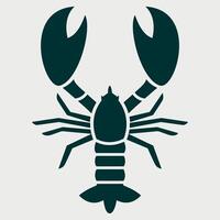 red sea lobster icon on white background vector