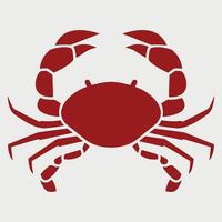 red sea crab icon on white background vector