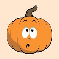 orange stylized pumpkin for halloween isolated on white background vector