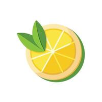 slice of lemon flat design vector