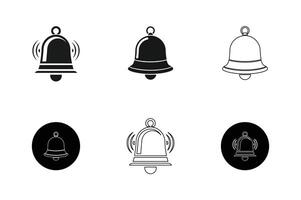 Notification ringing bell icon set vector