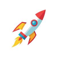 Spaceship icon in flat design. illustration. vector