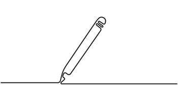 One continuous line drawing of pen writing wave thin stroke vector